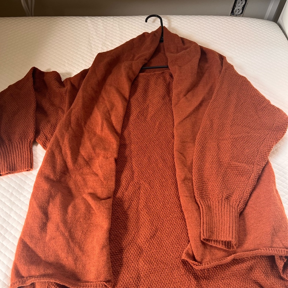 SHEIN Rust Orange Women's Cardigan Sweater